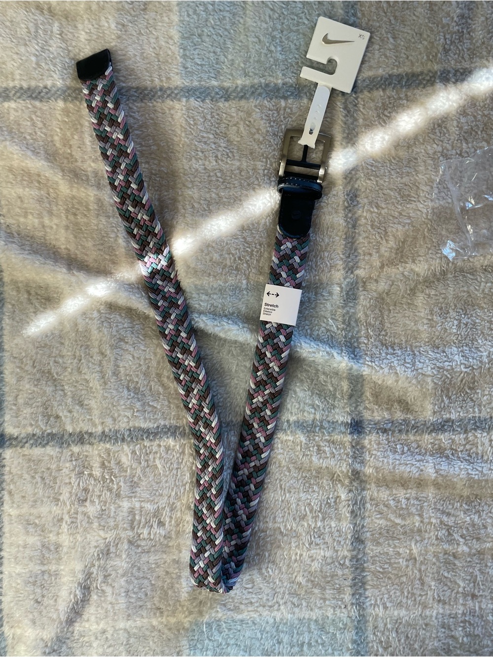 Nike Braided Stretch Belt in Black, Gray, Pink, Green